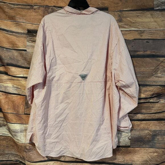 Columbia PFG Super Tamiami 2XL? Vented Fishing LS Button Up Shirt Red Check - Picture 8 of 10